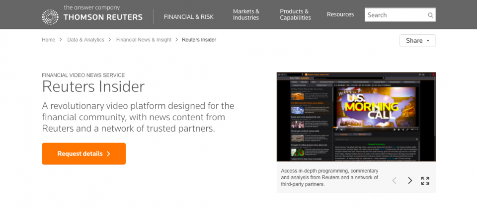 Reuters Insider Homepage